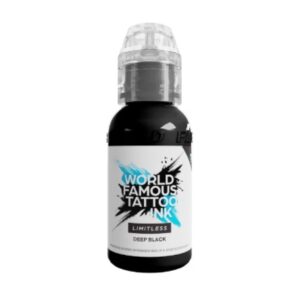 World Famous Limitless 30ml – Deep Black 1 Open Tattoo supply