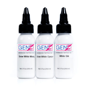 Intenze GEN-Z Tattoo Ink – White Complete Set Open Tattoo Supply