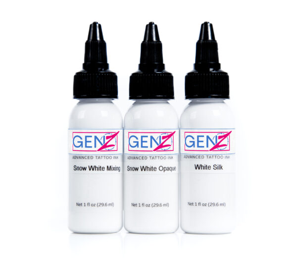 Intenze GEN-Z Tattoo Ink – White Complete Set Open Tattoo Supply