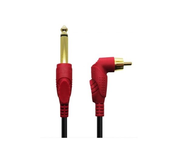 Clip Cord RCA 90° RED Open Tattoo Supply