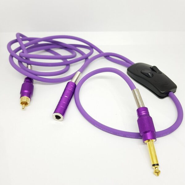 Split Doppia uscita Clip-Cord + RCA Purple Multifunzione Open Tattoo Supply