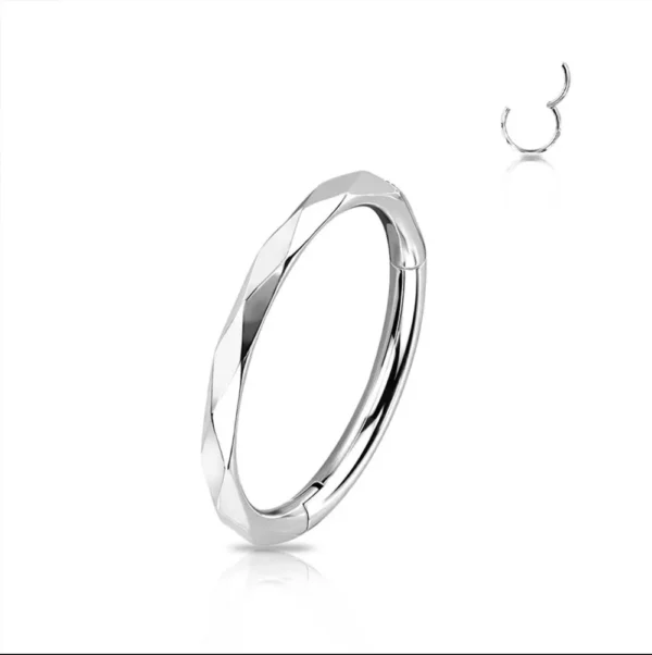 Piercing Segment Ring in acciaio 316L Argento Open Tattoo Supply