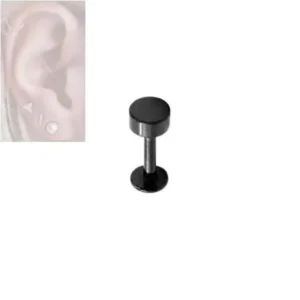 Piercing Labret in acciaio 316L con punta disco Open Tattoo Supply