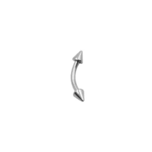 Piercing Sopracciglio Eyebrow in acciaio 316L Argento con punte Open Tattoo Supply