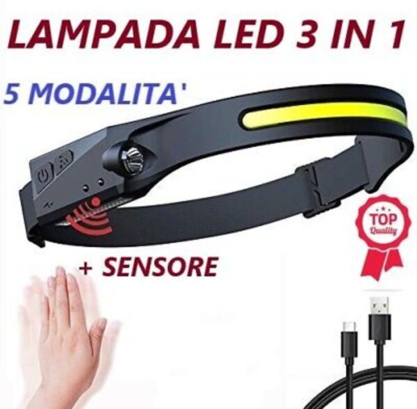 Lampada led frontale con sensore di accensione a distanza Open Tattoo Supply